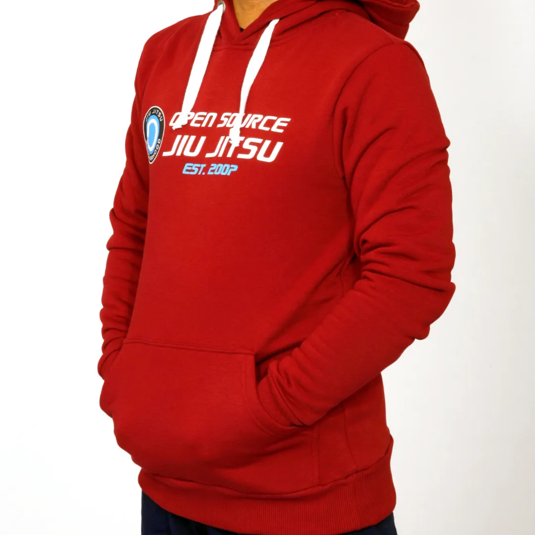 'Open Source Jiu Jitsu' Hoodie  (Red)