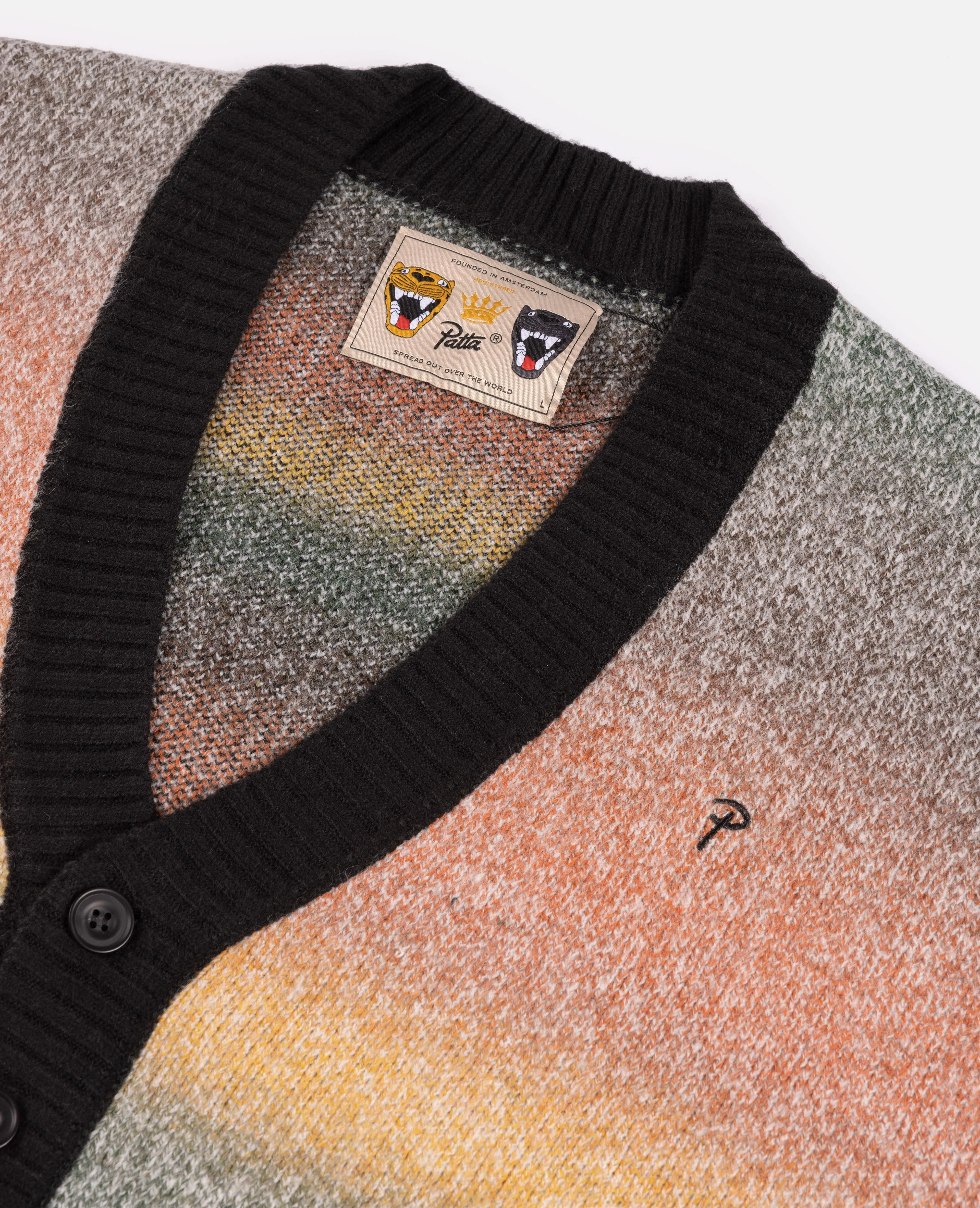 Patta Space Dye Knitted Cardigan  (Multi)
