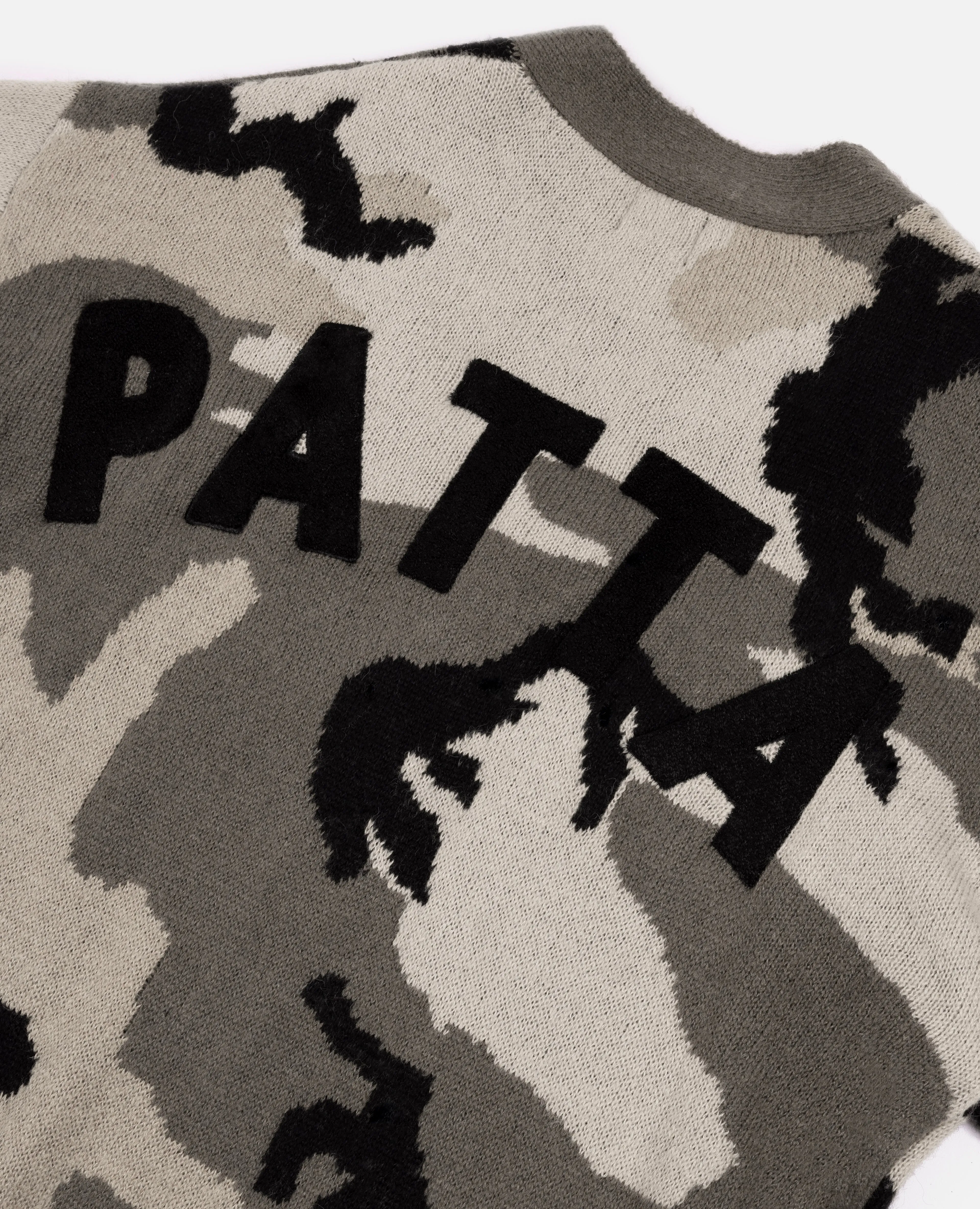 Patta Woodland Camo Knitted Cardigan (Multi/Woodland Camo)