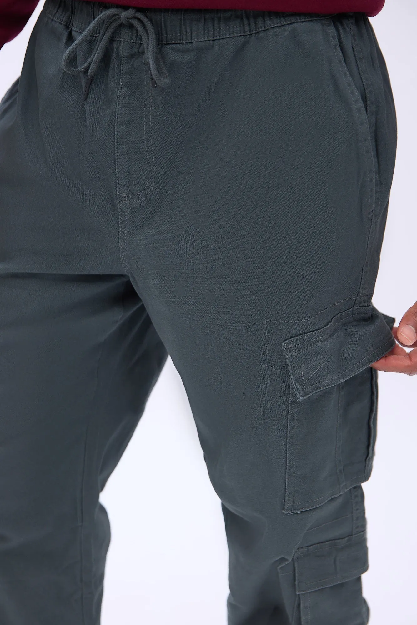 Relaxed Cargo Twill Pants