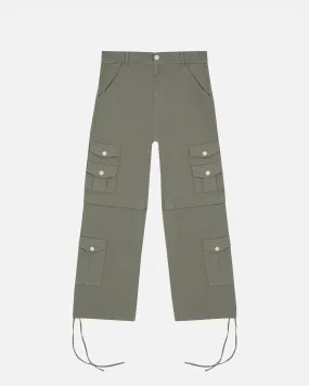 Green Riviera Wide-Leg Cargo Pants