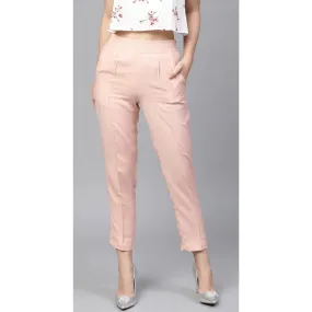Sassafras Pink Tapered Trouser Ankle Pants Large