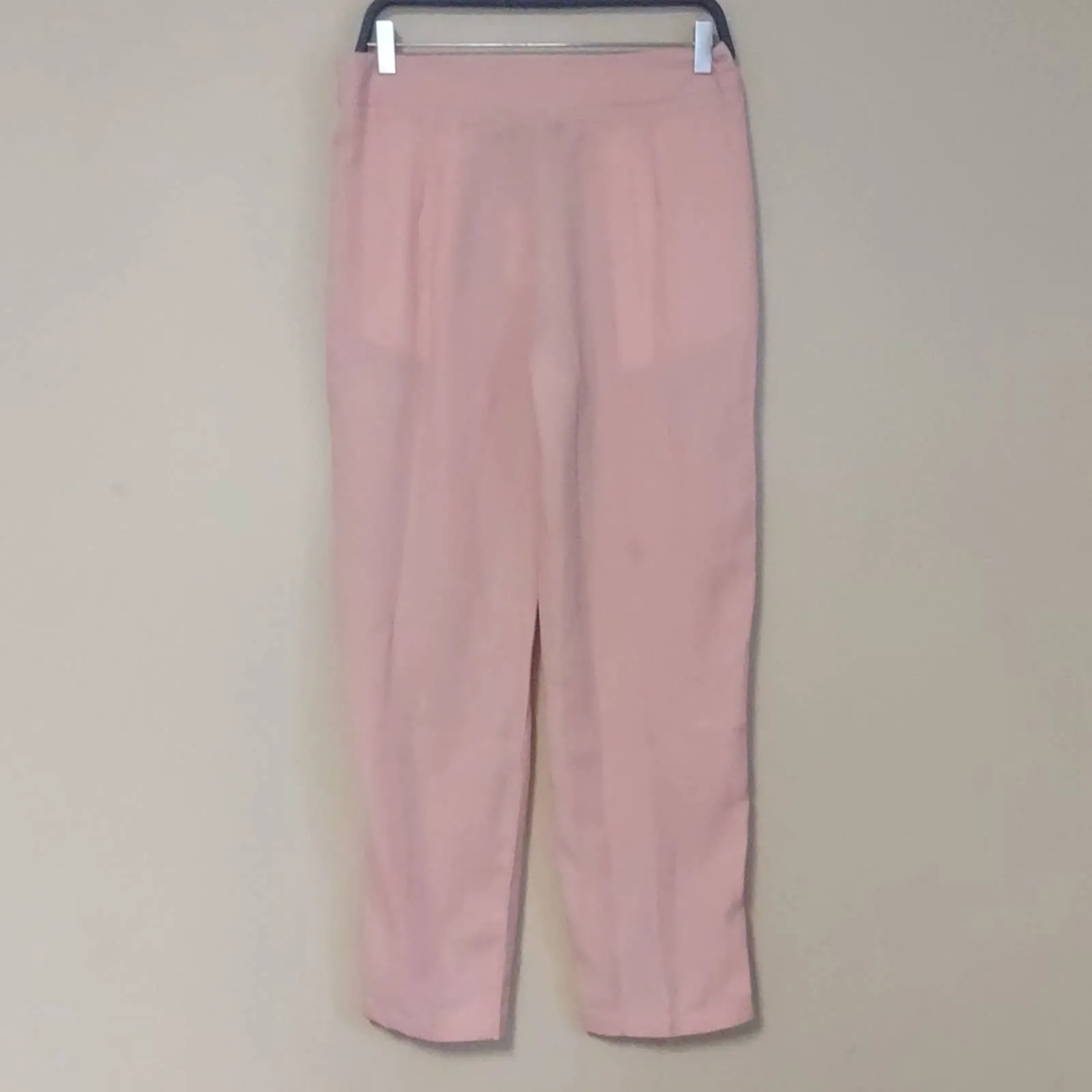 Sassafras Pink Tapered Trouser Ankle Pants Large