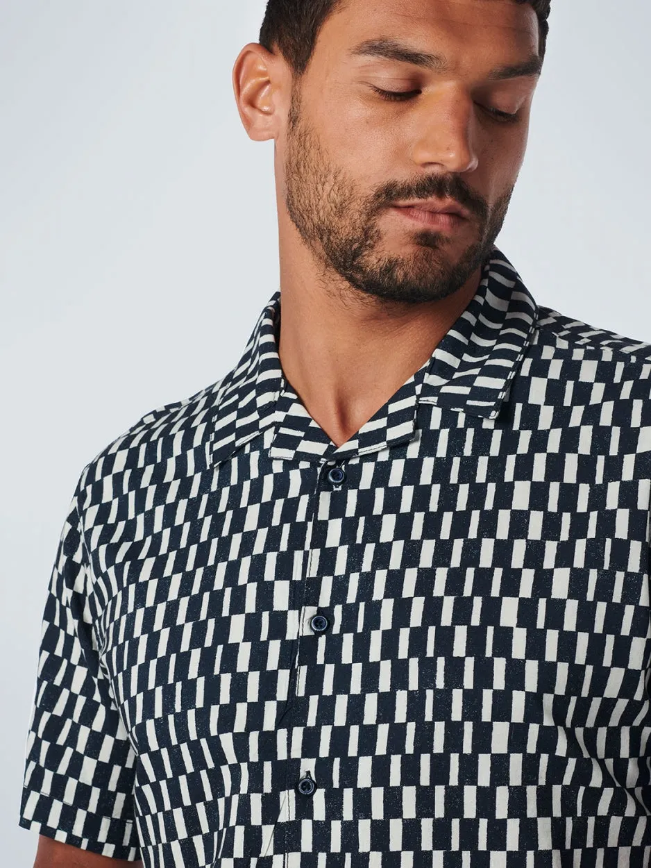 Shirt Short Sleeve Resort Collar Allover Printed | Night