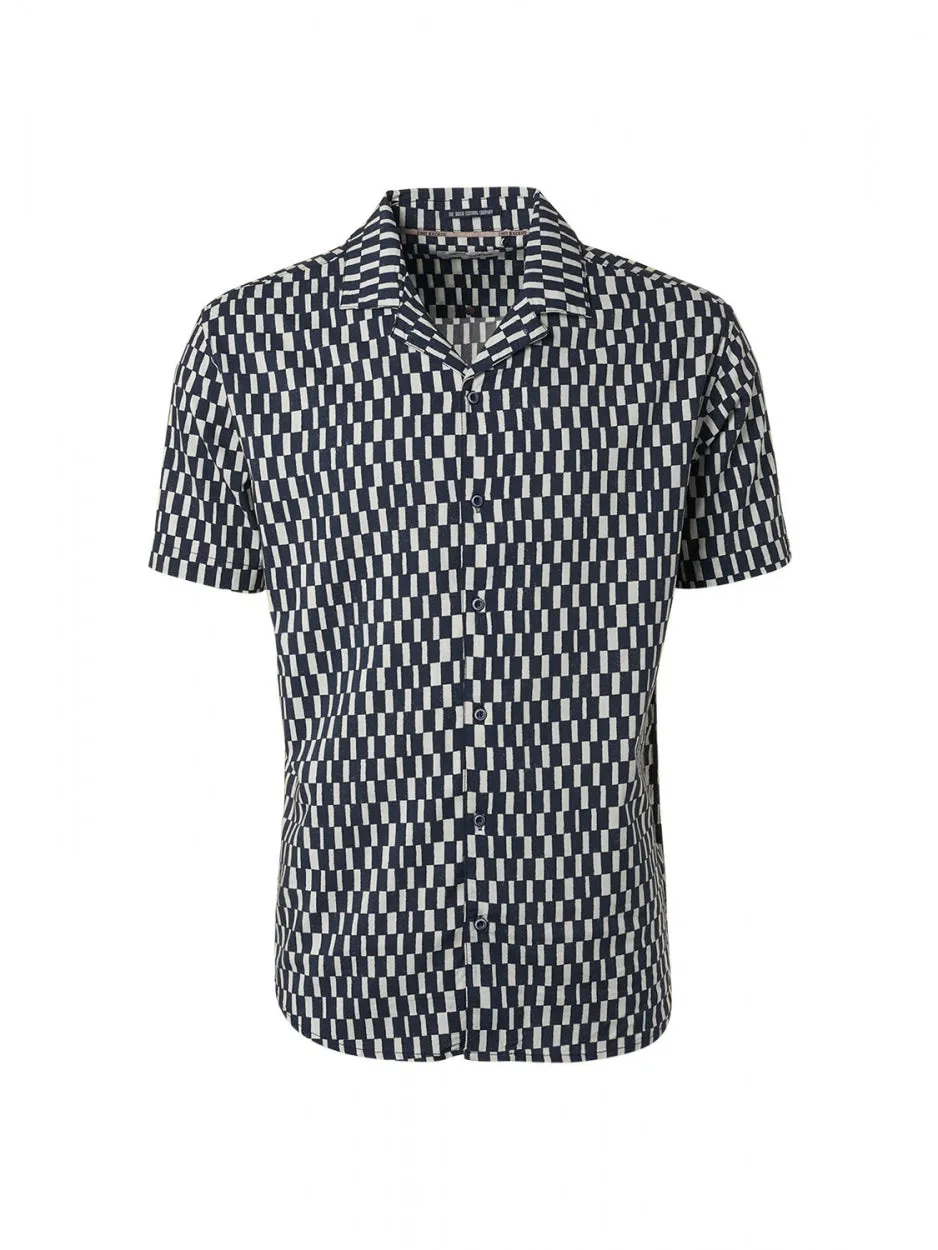 Shirt Short Sleeve Resort Collar Allover Printed | Night