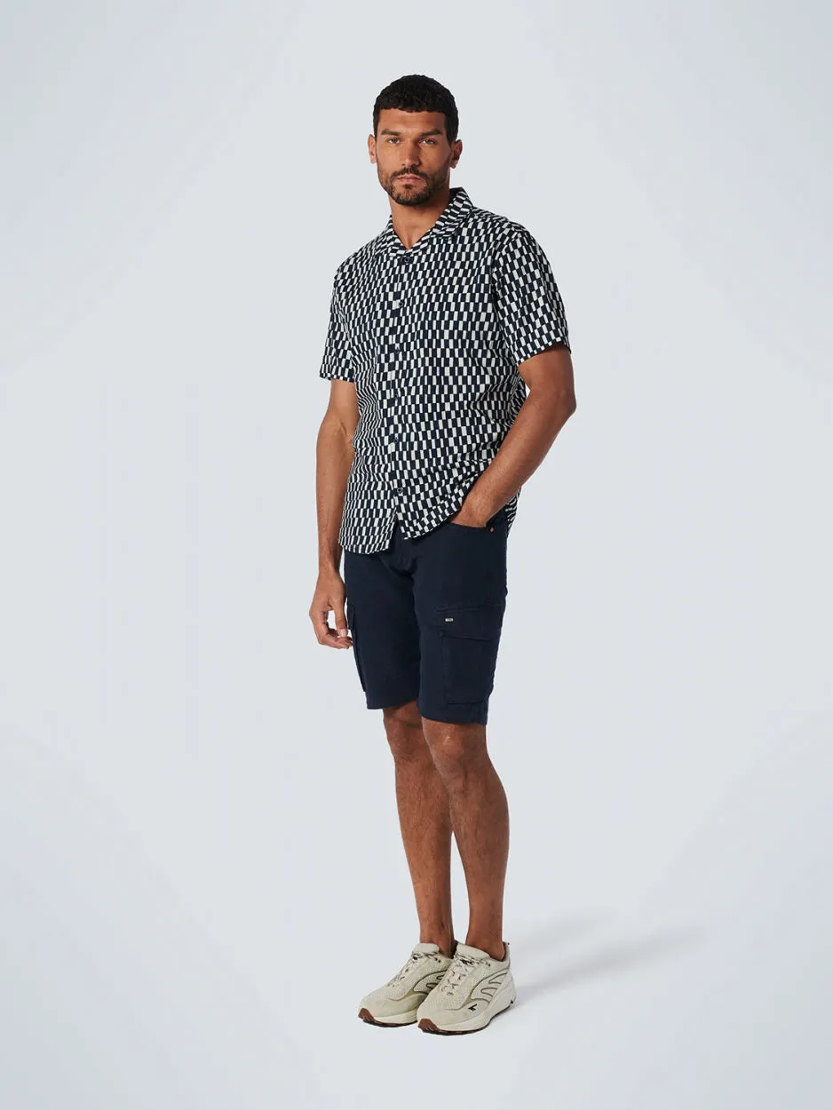 Shirt Short Sleeve Resort Collar Allover Printed | Night