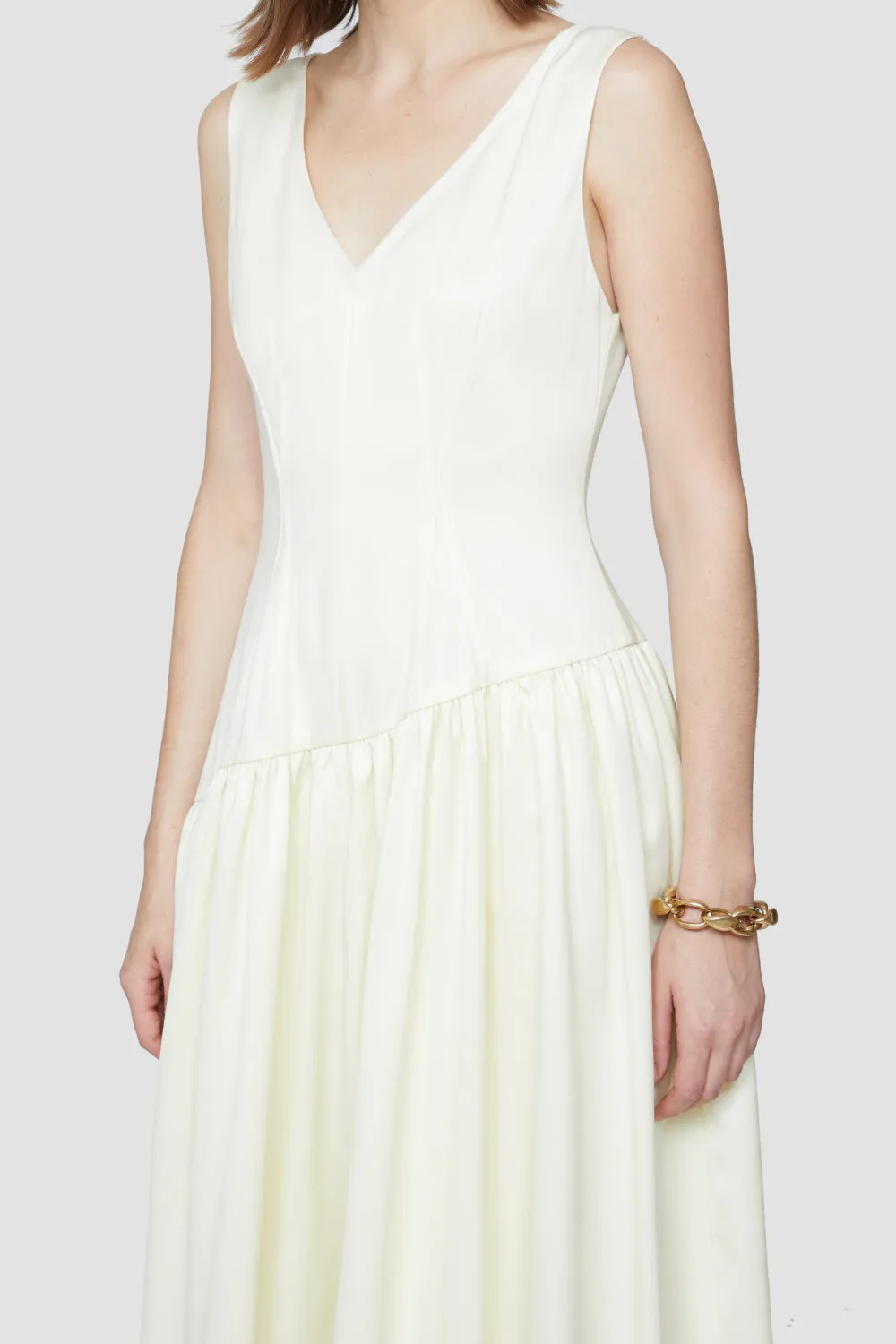 Sleeveless Plunge V-neck Dress