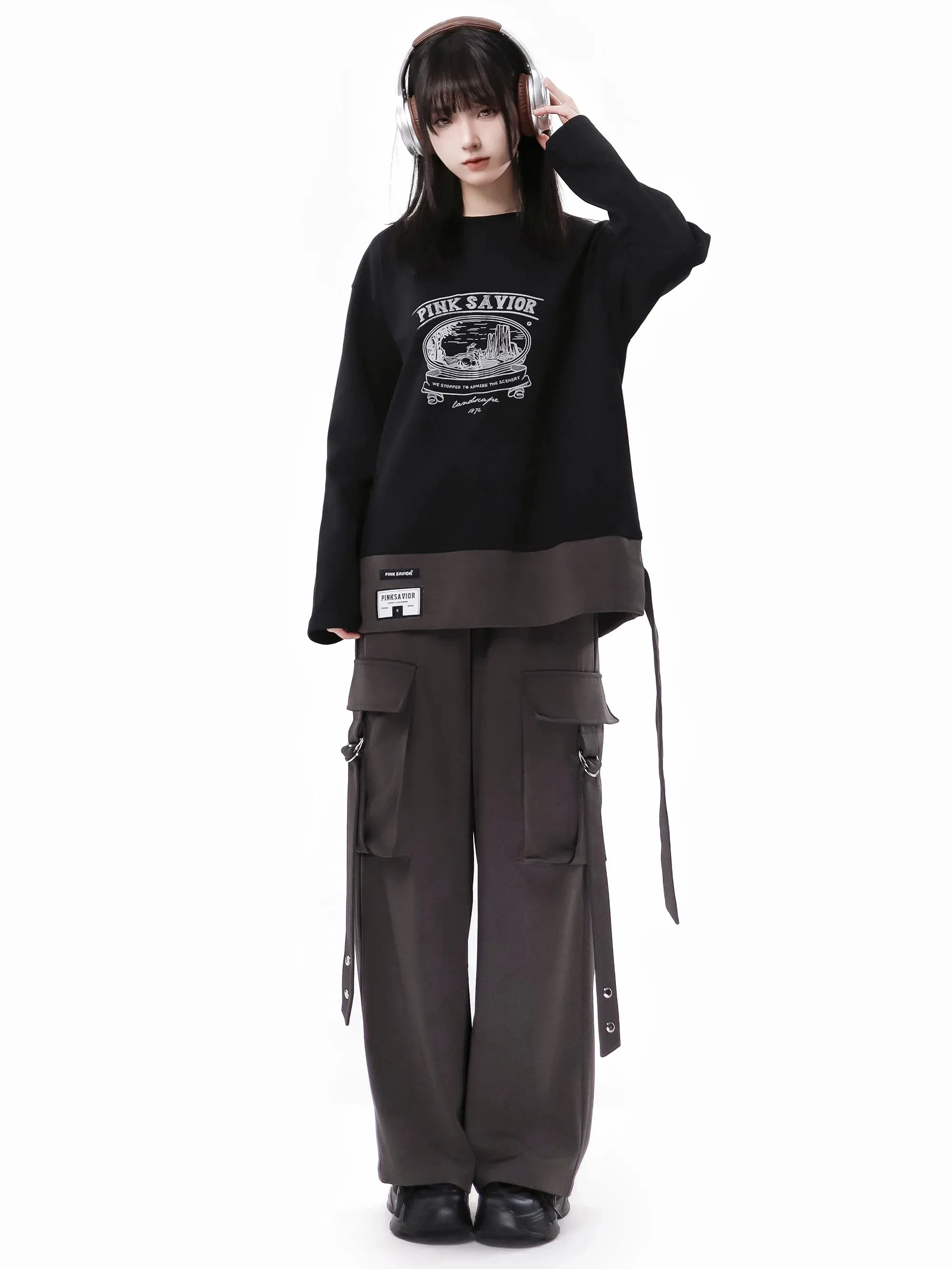 Stripe   Shirt Casual Street Lazy Skirt Retro
