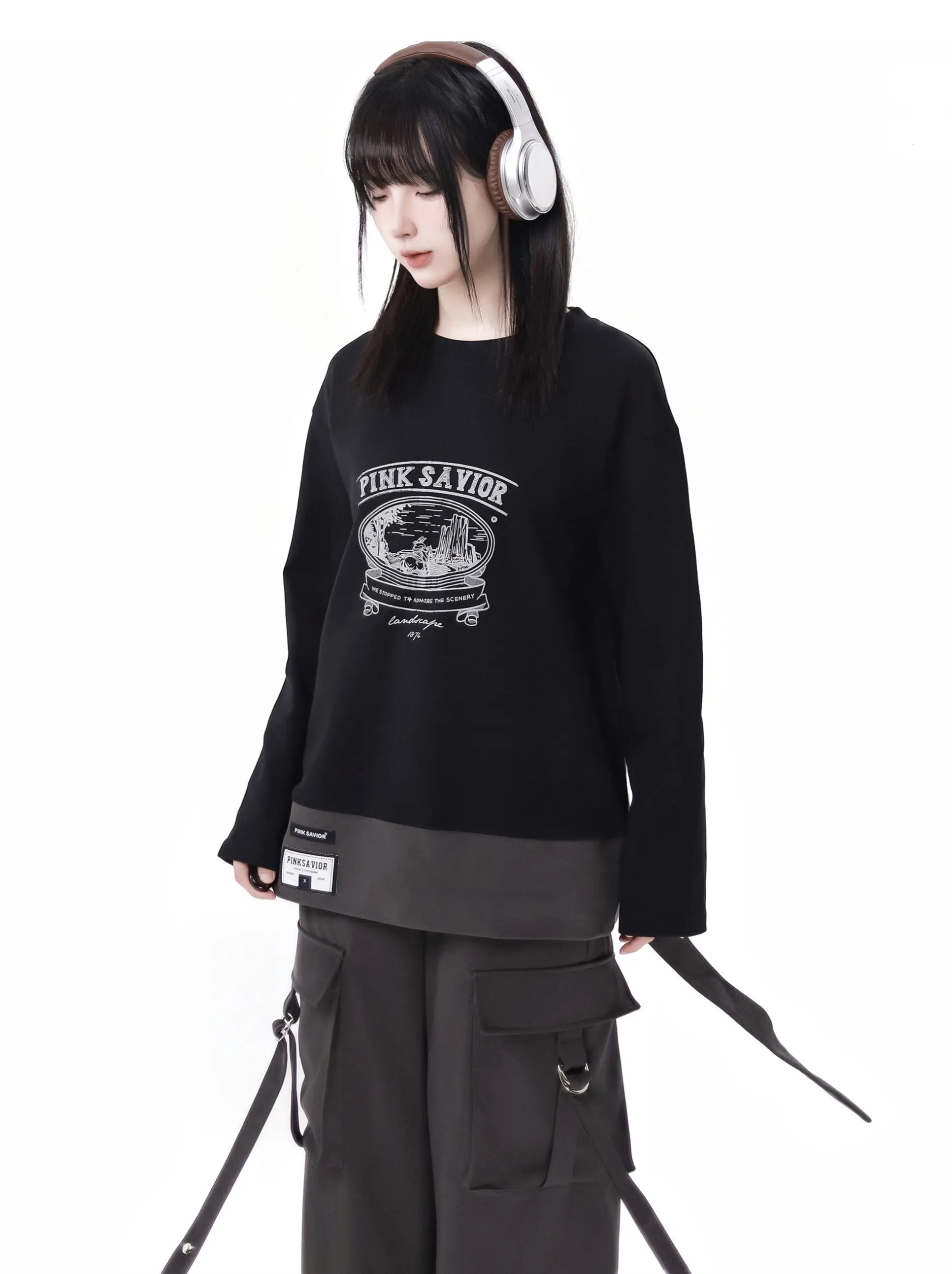 Stripe   Shirt Casual Street Lazy Skirt Retro