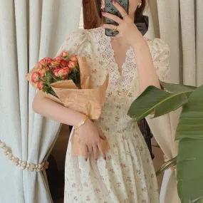 Vintage Floral Lace Dress