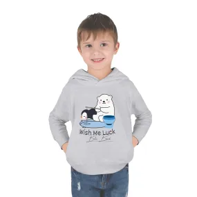 Wish Me Luck Bear Toddler Pullover Fleece Hoodie
