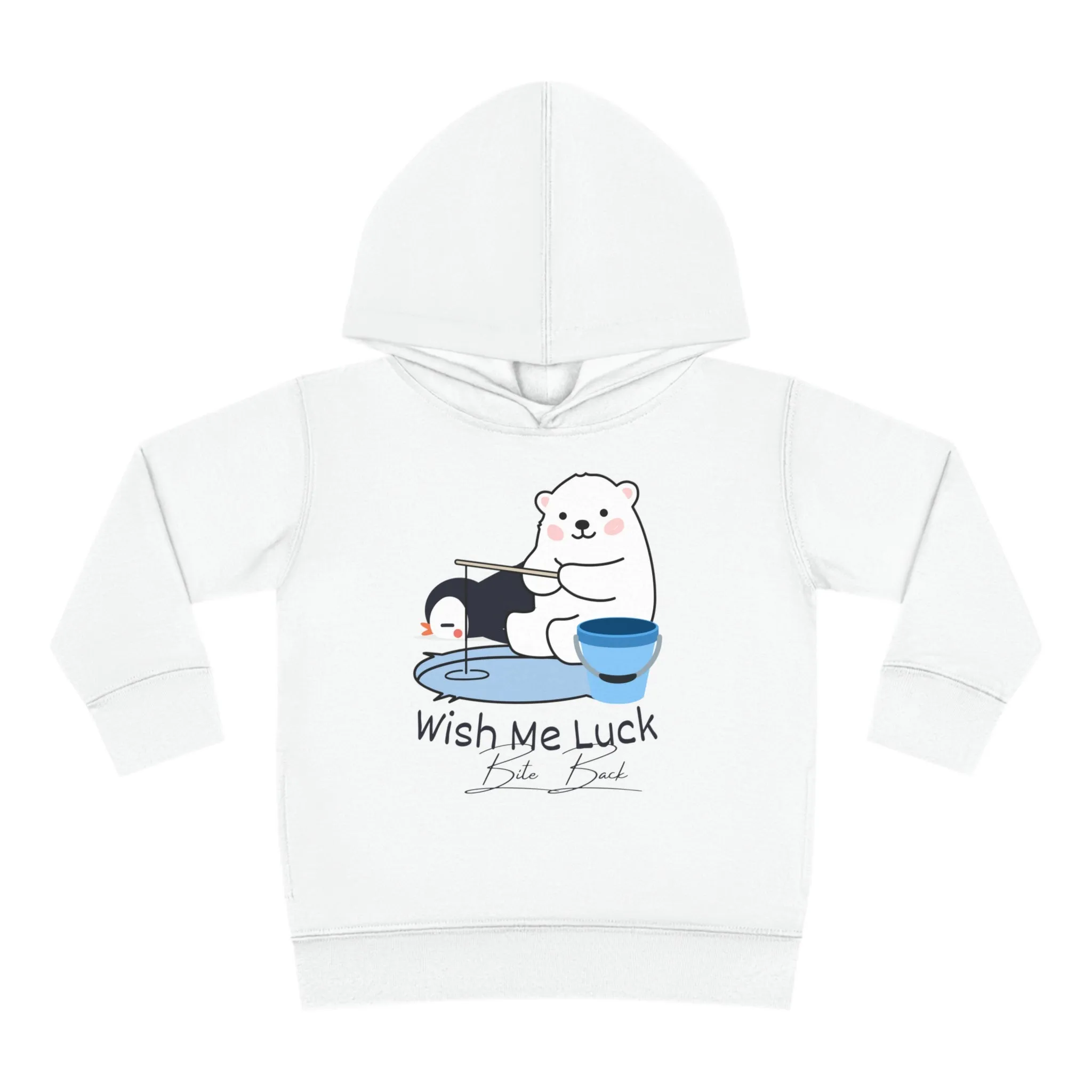 Wish Me Luck Bear Toddler Pullover Fleece Hoodie